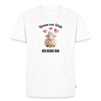 Viens qu’est-ce que je veux brebis ça - T-shirt Premium bio Homme - blanc - Devant - Nico (187cm)