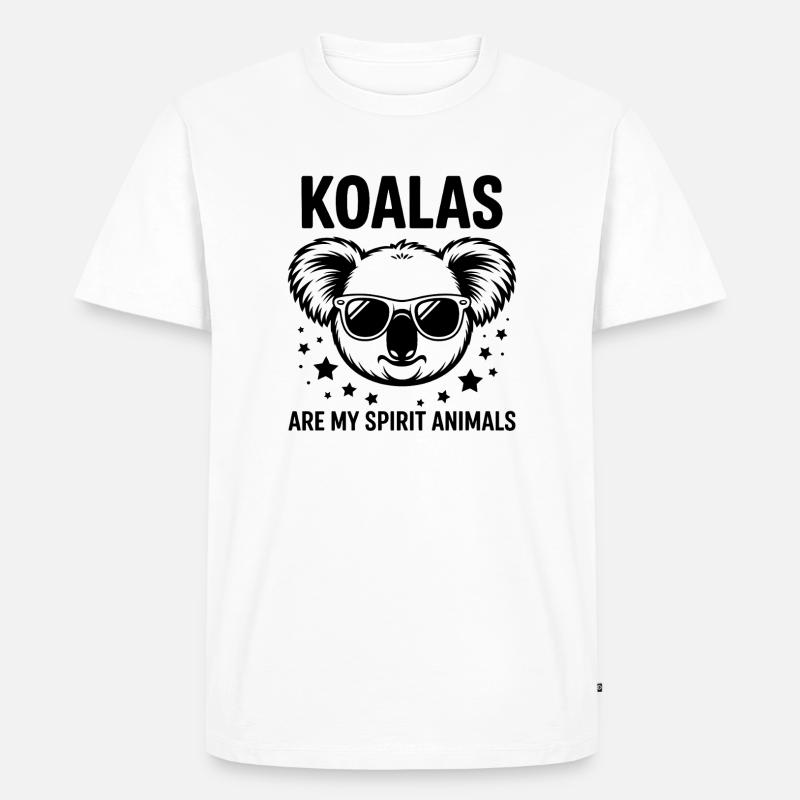 Koala Spruch Koalas Lustiges Koala Geschenk - Männer Premium Bio T-Shirt - Weiß