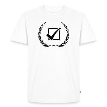 Tick Tick Wreath - Men's Premium Organic T-Shirt - white - Front - Nico (187cm)