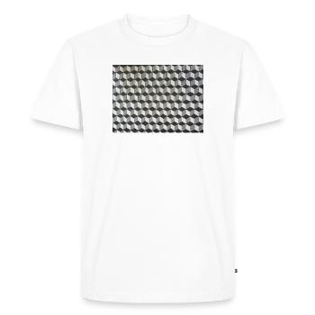 Niveaux de gris des cubes tridimensionnels - T-shirt Premium bio Homme - blanc - Devant - Nico (187cm)