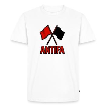 Antifa  - T-shirt Premium bio Homme - blanc - Devant - Nico (187cm)