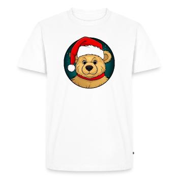 Noël de l’ours - T-shirt Premium bio Homme - blanc - Devant - Nico (187cm)