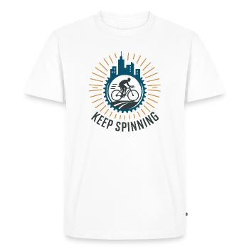 Cyclisme - T-shirt Premium bio Homme - blanc - Devant - Nico (187cm)