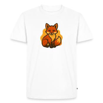 Illustration de renardeau - T-shirt Premium bio Homme - blanc - Devant - Nico (187cm)