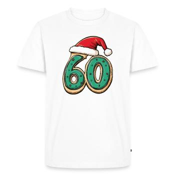 60 Nombre Biscuit Noël - T-shirt Premium bio Homme - blanc - Devant - Nico (187cm)