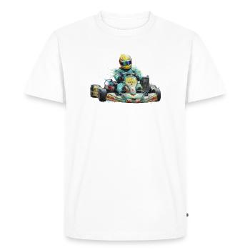 Kart - T-shirt Premium bio Homme - blanc - Devant - Nico (187cm)
