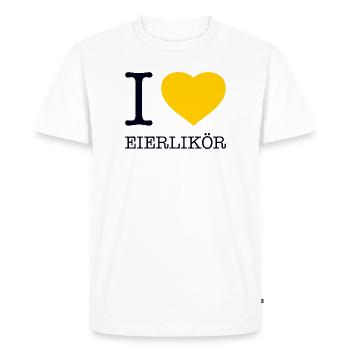 I love eggnog - Men's Premium Organic T-Shirt - white - Front - Nico (187cm)