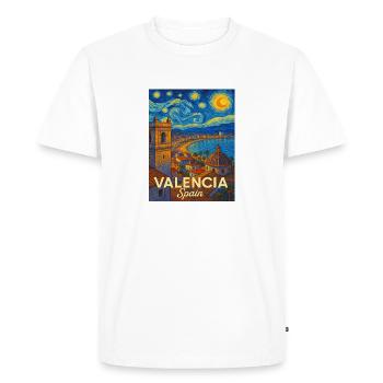 Valence, Espagne - T-shirt Premium bio Homme - blanc - Devant - Nico (187cm)