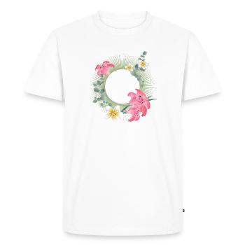 Cadre de fleurs tropicales – design floral de la nature - T-shirt Premium bio Homme - blanc - Devant - Nico (187cm)