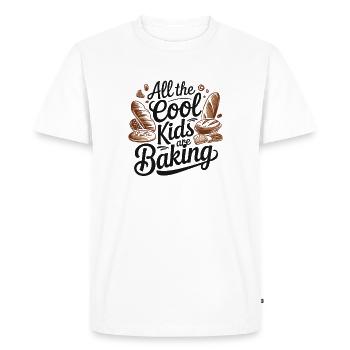 All the cool kids bake delicious breads and cookies - Men's Premium Organic T-Shirt - white - Front - Nico (187cm)