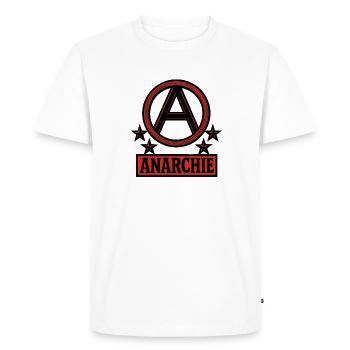 Anarchy - Punk - Revolution - Men's Premium Organic T-Shirt - white - Front - Nico (187cm)