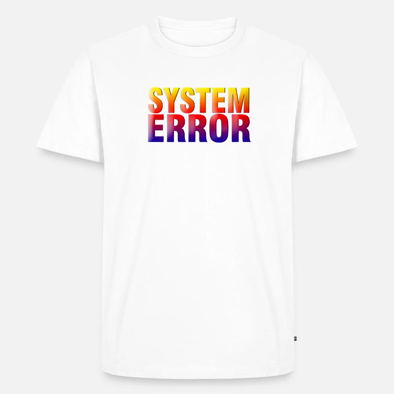 System Error Gradient - Männer Premium Bio T-Shirt - Weiß