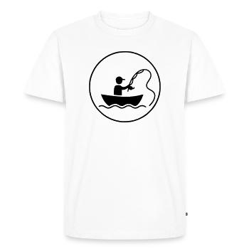 Pêche et pêche | Petri Heil Hobby Logo - T-shirt Premium bio Homme - blanc - Devant - Nico (187cm)