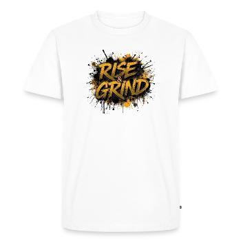 Rise & Grind Graffiti - T-shirt Premium bio Homme - blanc - Devant - Nico (187cm)