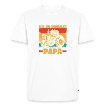 Agriculteur Ferme Agriculteur Agriculteur Papa Père Tracteur - T-shirt Premium bio Homme - blanc - Devant - Nico (187cm)