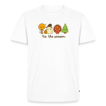 C’est la saison mignon équipage de vacances, Noël - T-shirt Premium bio Homme - blanc - Devant - Nico (187cm)