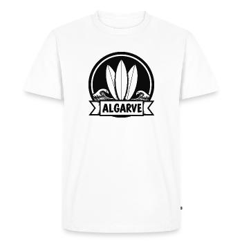 Algarve Surfers Surf Surfboards and Waves - Men's Premium Organic T-Shirt - white - Front - Nico (187cm)