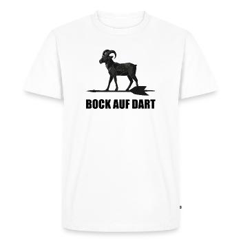 T-SHIRT DE FLÉCHETTES CHICS - Cadeau pour joueur de fléchettes Monsieur - T-shirt Premium bio Homme - blanc - Devant - Nico (187cm)