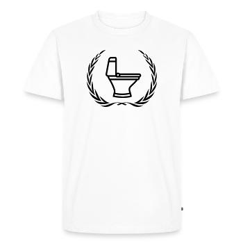 Toilette Toilette Couronne - T-shirt Premium bio Homme - blanc - Devant - Nico (187cm)