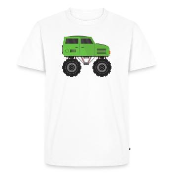 Monster Truck - Men's Premium Organic T-Shirt - white - Front - Nico (187cm)