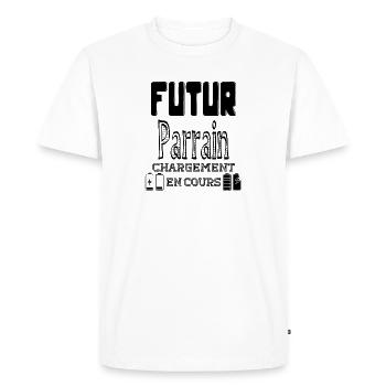 Futur Parrain Chargement En Cours - T-shirt Premium bio Homme - blanc - Devant - Nico (187cm)