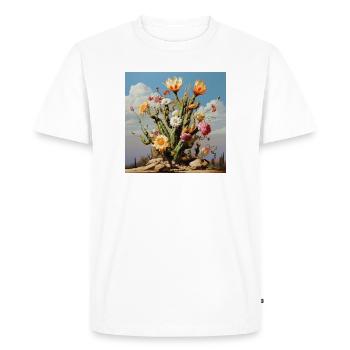Fleur de cactus Couleur Rêve - T-shirt Premium bio Homme - blanc - Devant - Nico (187cm)