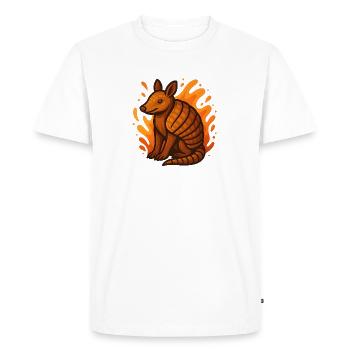 Flaming Armadillo - Men's Premium Organic T-Shirt - white - Front - Nico (187cm)