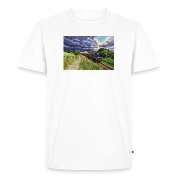 Heritage Express à Green Valley - T-shirt Premium bio Homme - blanc - Devant - Nico (187cm)
