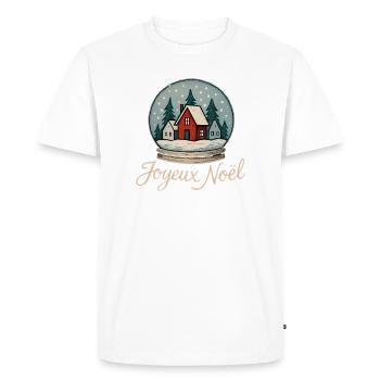 Boule de Noël Maison Rouge - T-shirt Premium bio Homme - blanc - Devant - Nico (187cm)