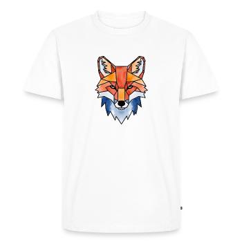 Aquarelle géométrique Renard, renard, aquarelle - T-shirt Premium bio Homme - blanc - Devant - Nico (187cm)