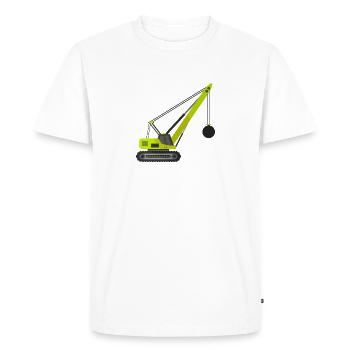 Wrecking ball crane - Men's Premium Organic T-Shirt - white - Front - Nico (187cm)