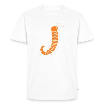 mille-pattes - T-shirt Premium bio Homme - blanc - Devant - Nico (187cm)