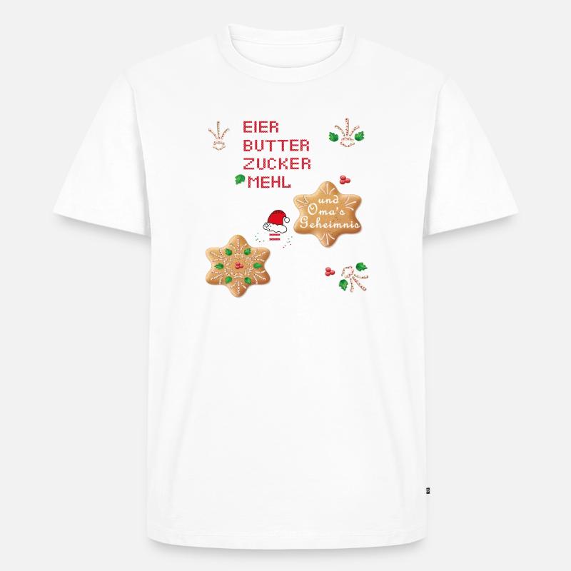 Weihnachtsplätzchen - Männer Premium Bio T-Shirt - Weiß