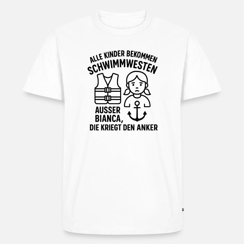 alle kinder witze bianca anker - Männer Premium Bio T-Shirt - Weiß