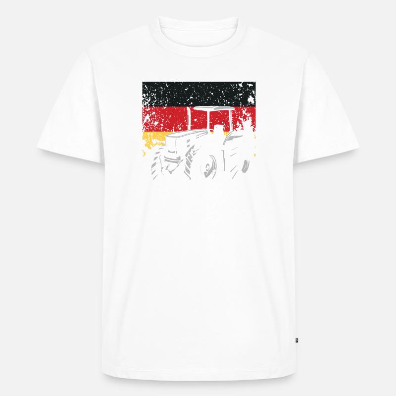 Traktorfahrer Deutschland Traktor Bauernhof - Männer Premium Bio T-Shirt - Weiß