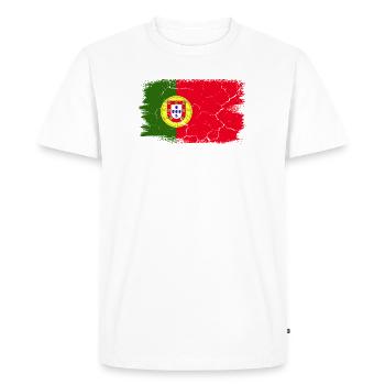 Coimbra - Men's Premium Organic T-Shirt - white - Front - Nico (187cm)