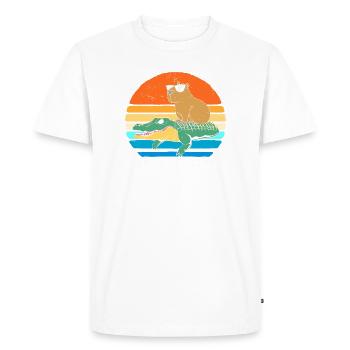 Bon anniversaire - T-shirt Premium bio Homme - blanc - Devant - Nico (187cm)