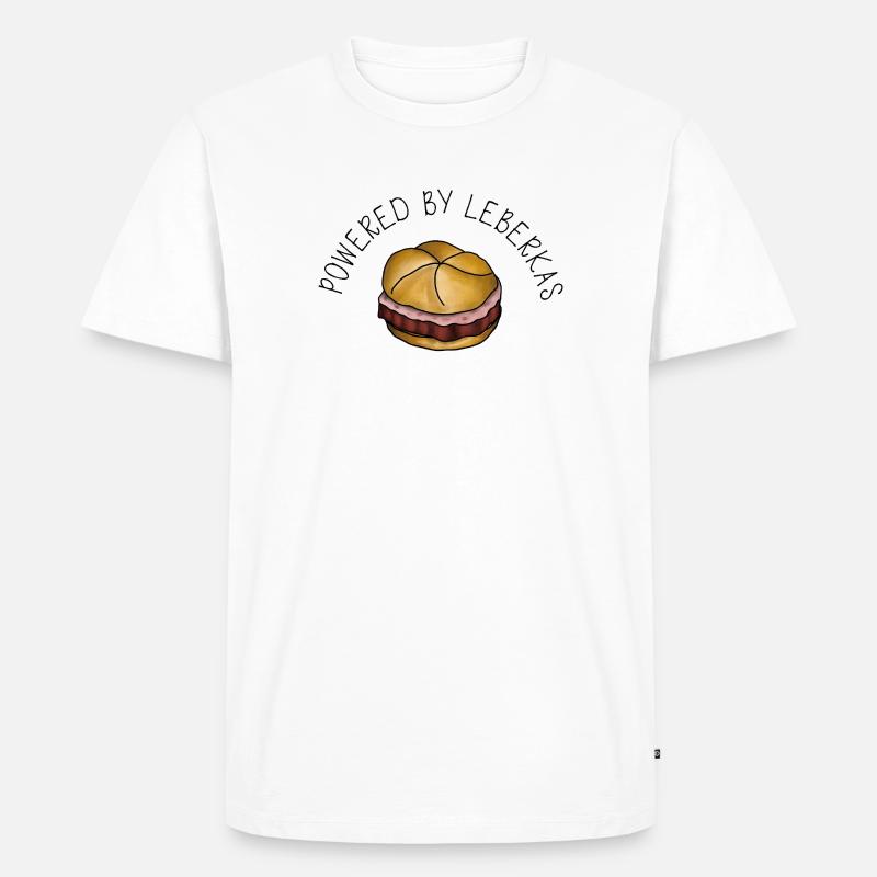 Propulsé par Leberkas – Leberkäse Spruch - T-shirt Premium bio Homme - blanc