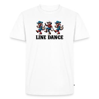 Funny Cats Dancing Line Dance - Men's Premium Organic T-Shirt - white - Front - Nico (187cm)