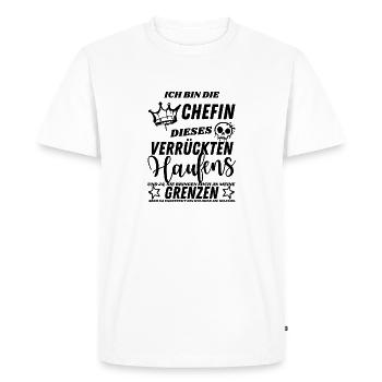Fier patron de cette bande de fous - T-shirt Premium bio Homme - blanc - Devant - Nico (187cm)