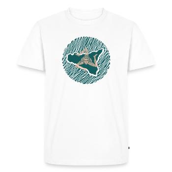 Sicily Trinacria Artistic design - Men's Premium Organic T-Shirt - white - Front - Nico (187cm)