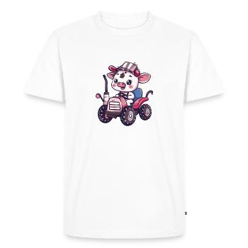 Éleveur de tracteurs de vaches - T-shirt Premium bio Homme - blanc - Devant - Nico (187cm)