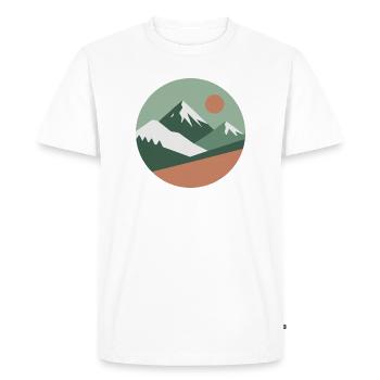 Scandinavian Mountain | Nordic Colors - Men's Premium Organic T-Shirt - white - Front - Nico (187cm)