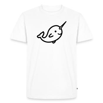 narwhal - Men's Premium Organic T-Shirt - white - Front - Nico (187cm)