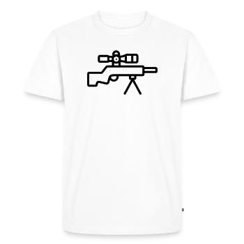 Sniper - T-shirt Premium bio Homme - blanc - Devant - Nico (187cm)