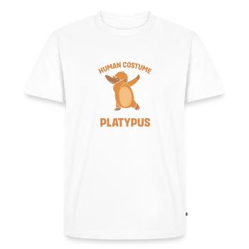 platypus - Men's Premium Organic T-Shirt - white - Front - Nico (187cm)