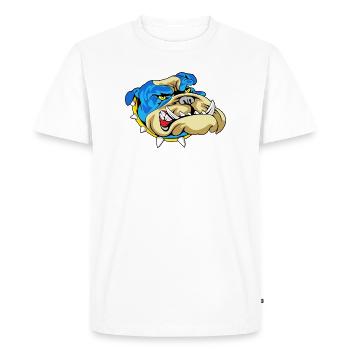 Grognement du Bouledogue Bleu - T-shirt Premium bio Homme - blanc - Devant - Nico (187cm)