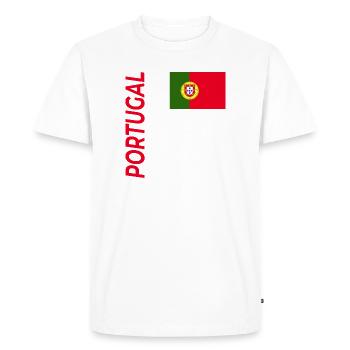 Coimbra - Men's Premium Organic T-Shirt - white - Front - Nico (187cm)