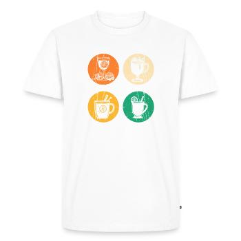 Santa Claus Mulled Wine Christmas - Men's Premium Organic T-Shirt - white - Front - Nico (187cm)