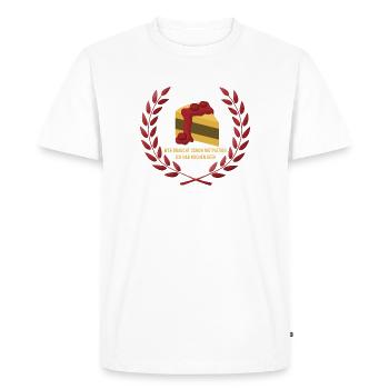 Who needs motivation I've got cake - Men's Premium Organic T-Shirt - white - Front - Nico (187cm)